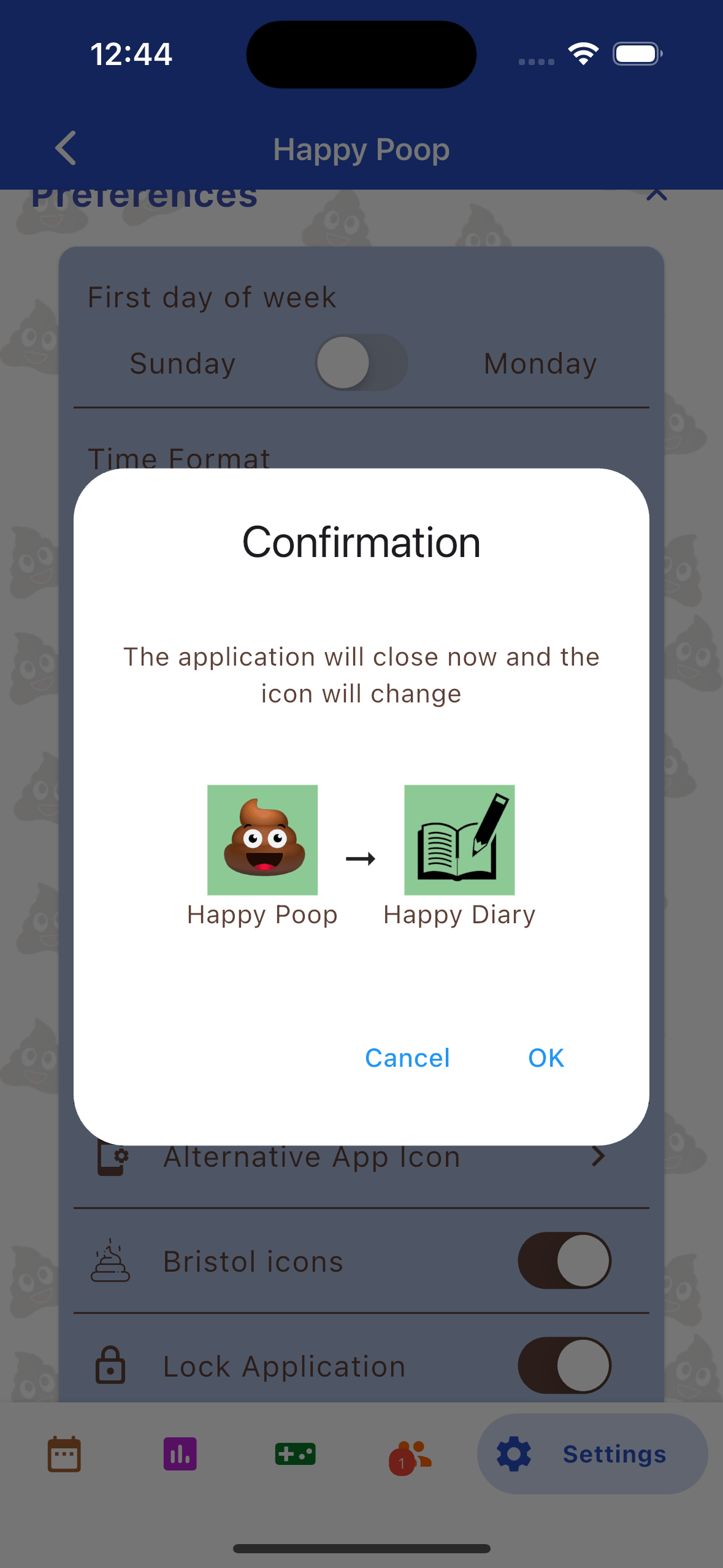 The 'Alternative App Icon' option